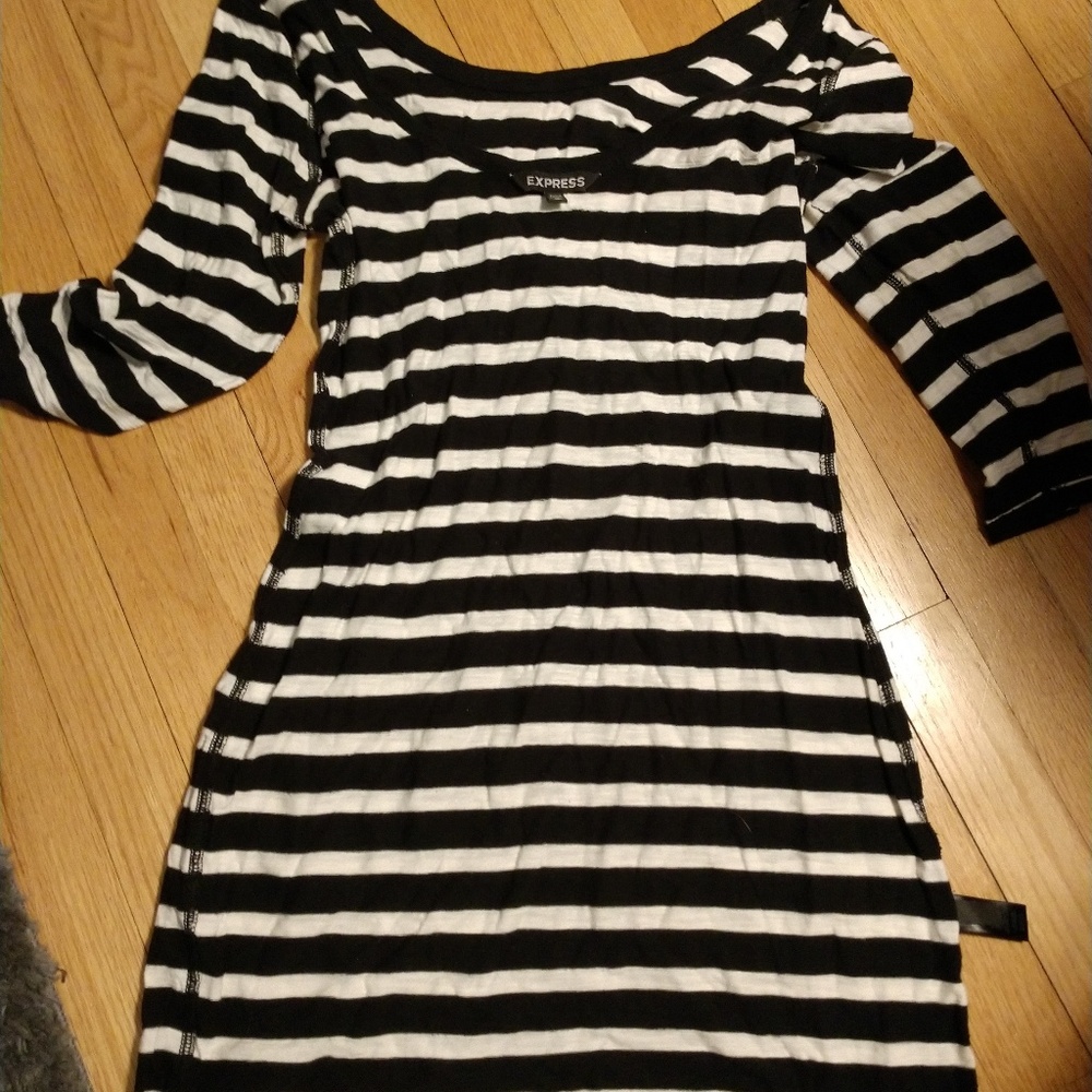 Express Striped Dress Medium